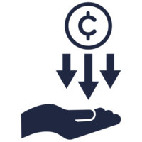 conjunto de elementos de ícone plano de finanças e investimento png