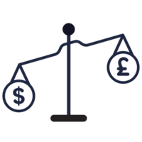 Finanzen und Investition isolieren eben Symbol Element png