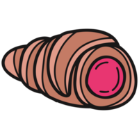 isolate bakery strawberry cream roll png