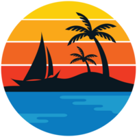 isoleren zomer strand logo elementen PNG