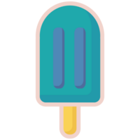 isolate summer blue ice scream elements png