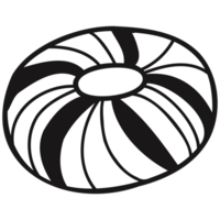 isolate black and white bakery chocolate bread png