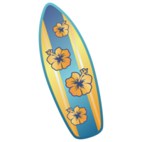 isolate summer surf board elements png