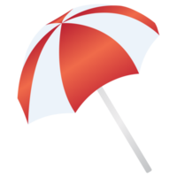 isolate summer red beach umbrella elements png