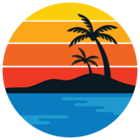 aislar verano playa logo elementos png