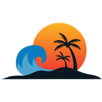 isoleren zomer strand logo elementen PNG