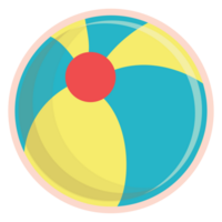 isolate summer blue beach ball elements png