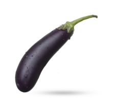 Eggplants isolated on transparent background. png