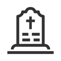 icono de línea de cementerio png