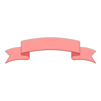 full color curve ribbons flat style isolated png
