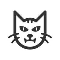 fantasma gato línea icono png