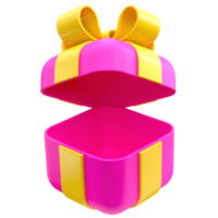 3D Open Gift Box png