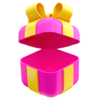 3d öffnen Geschenk Box png