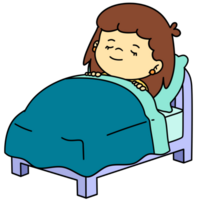 Cartoon Kid Sleeping Girl Clip Art