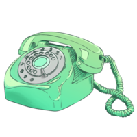 Retro Isolated Phone Sticker Element png