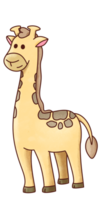 schattig dier giraffe tekenfilm png