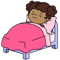 Cartoon Kid Sleeping Girl Clip Art