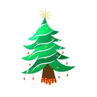 único Navidad árbol vector clipart diseño