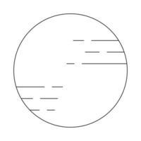 Astronomy celestial body flat monochrome isolated vector object. Universe. Editable black and white line art drawing. Simple outline spot illustration for web graphic design