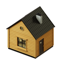 3d illustration. une petit jouet maison de poupées . cabane petit maison png