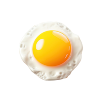 frit Oeuf sur transparent Contexte. génératif ai png