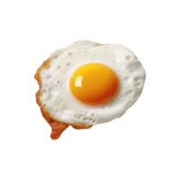 fried egg on transparent background. Generative AI png