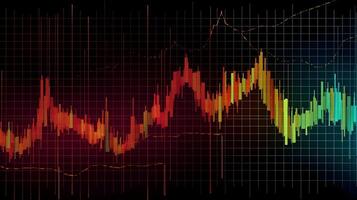 negocio futuro tecnología mercado económico inversión y dinero concepto antecedentes o fondo. común forex y mercancía intercambiar con vistoso gráficos interfaz. ai generado. foto