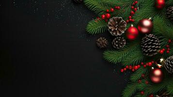 Christmas Holiday Background. Illustration AI Generative photo