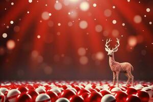 Red Christmas background photo