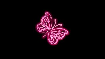 butterfly neon effect video