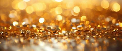 Golden sparkle background photo