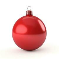 Red Christmas Ball Isolated photo