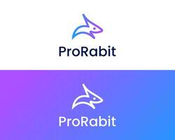 Simple Rabbit fast sign logo design template vector