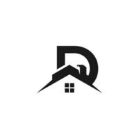 Home logo design, the letter D is designed to be a symbol or Icon of the house vector. Suitable for your design need, logo, illustration, animation, etc. vector