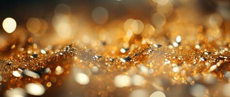 Golden sparkle background photo