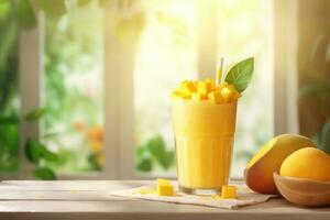 Smoothie with mango photo