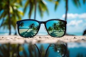 Glasses on the beach photo