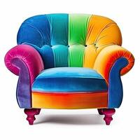 Modern armchair isolated. Illustration AI Generative photo