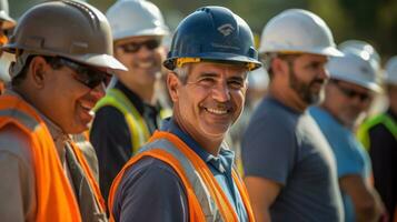 difícil sombrero trabajadores juntos foto