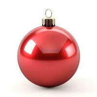 Red Christmas Ball Isolated photo