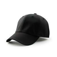 Mockup black baseball cap isolated photo