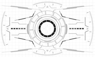 hud ciencia ficción interfaz pantalla monocromo ver diseño virtual realidad futurista tecnología monitor vector