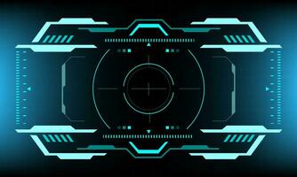 HUD sci-fi interface screen view blue design virtual reality futuristic technology display vector