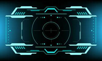 HUD sci-fi interface screen view blue design virtual reality futuristic technology display vector