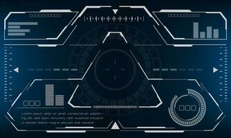 HUD sci-fi interface screen view blue design virtual reality futuristic technology display vector