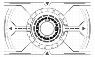 HUD sci-fi interface screen monochrome view design virtual reality futuristic technology display vector