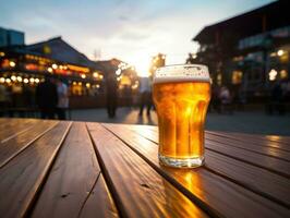 Glass of beer photo