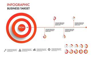 Infographic template for project and planning modern timeline, roadmap, stages, step reach to target vector