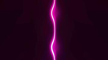Vertical Ray Of Purple Neon Light Moving Left And Right Loop video