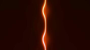 verticale raggio di arancia neon leggero in movimento sinistra e giusto ciclo continuo video